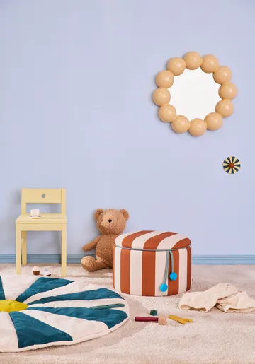 Cilinder zitpoef met opbergruimte - Bruin, Ø40x30,5 cm - Kid's Concept
