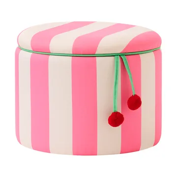 Cilinder zitpoef met opbergruimte - Roze, Ø40x30,5 cm - Kid's Concept