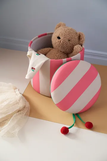 Cilinder zitpoef met opbergruimte - Roze, Ø40x30,5 cm - Kid's Concept