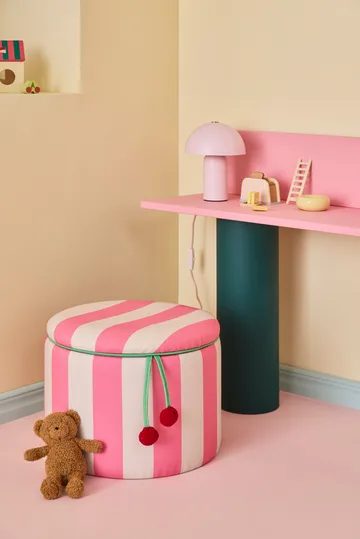 Cilinder zitpoef met opbergruimte - Roze, Ø40x30,5 cm - Kid's Concept