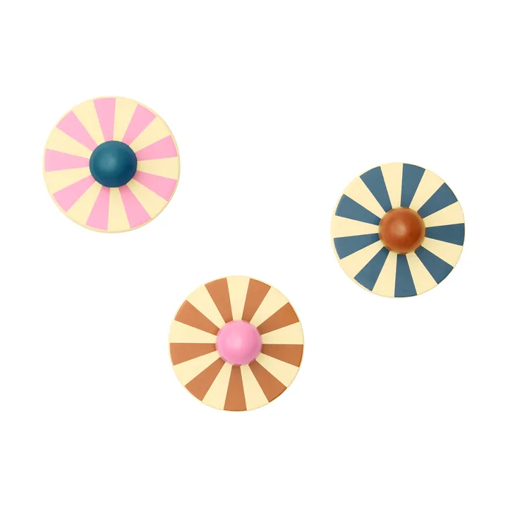 Circus haak 3-delig - Multi, Ø10x4,4 cm - Kid's Concept