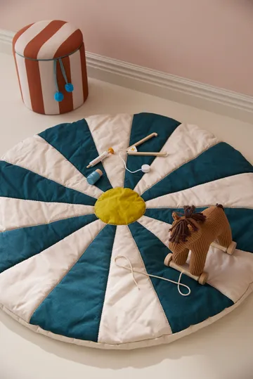 Circus speelmat - Blauwgroen, Ø112x2 cm - Kid's Concept