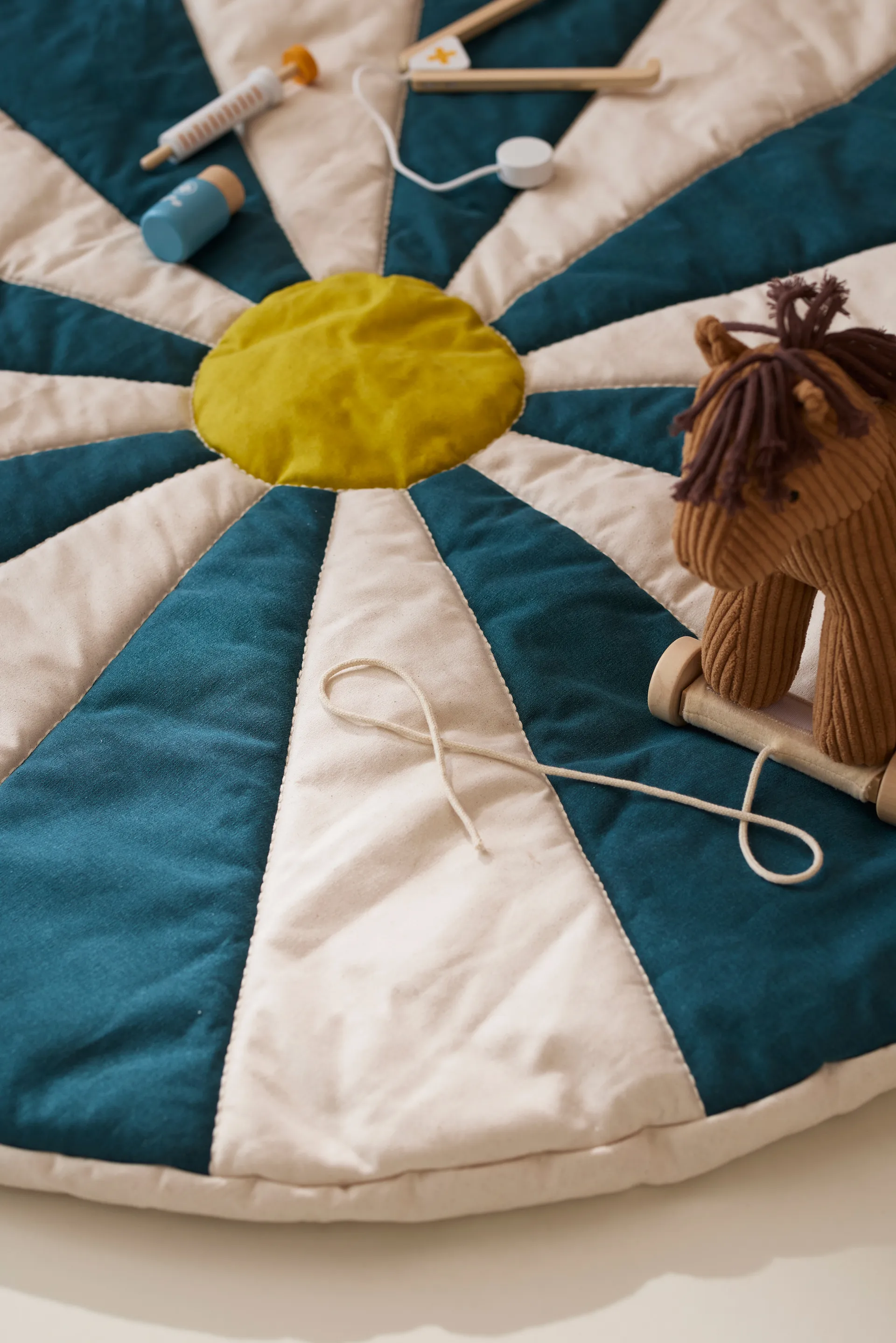 Circus speelmat, Blauwgroen, Ø112x2 cm Kid's Concept