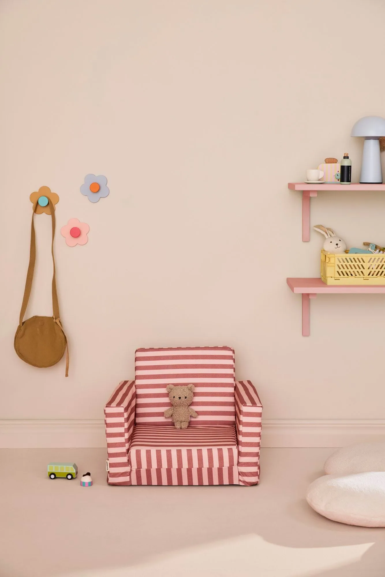 Kid's Base inklapbare fauteuil, Bruinroze Kid's Concept