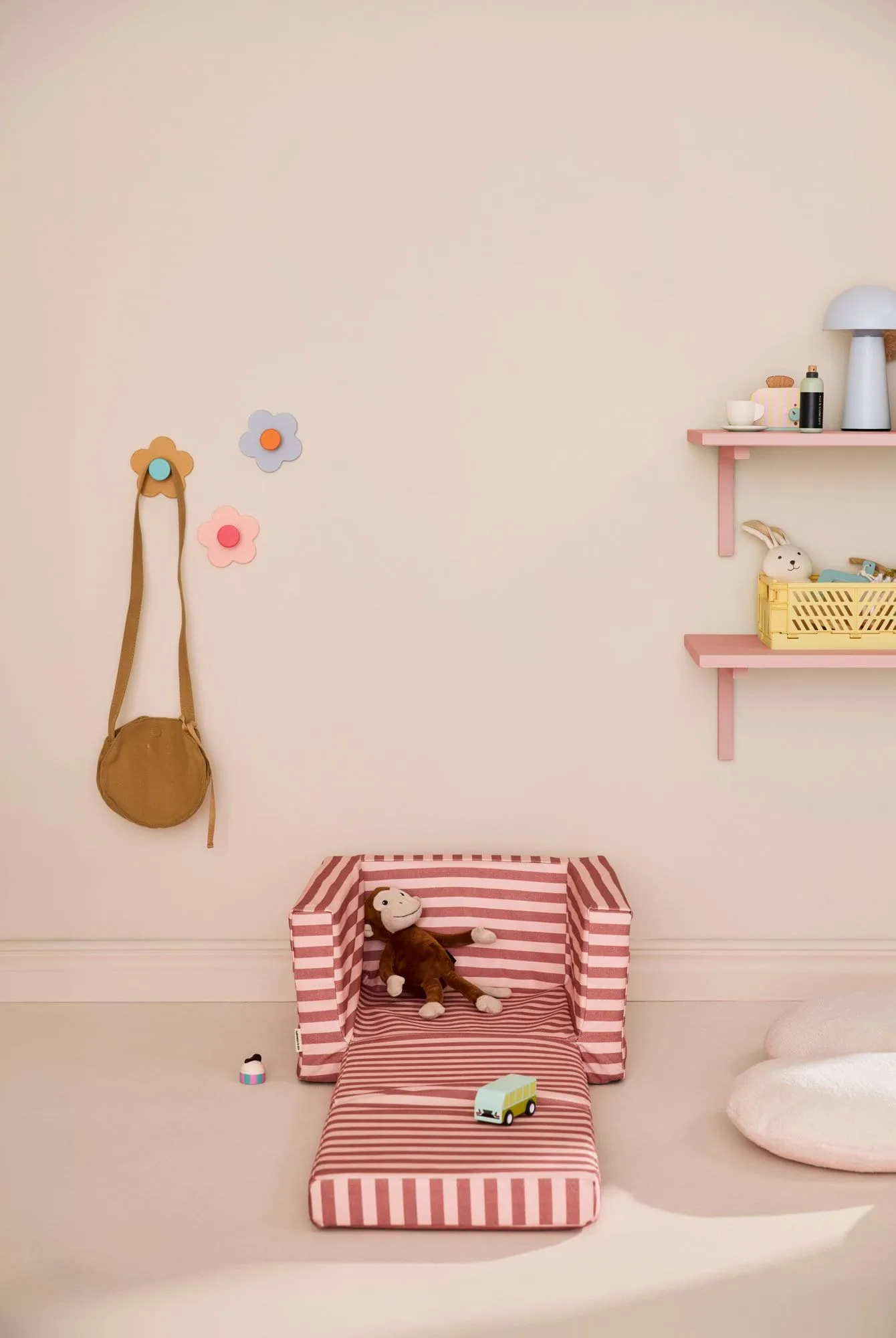 Kid's Base inklapbare fauteuil, Bruinroze Kid's Concept