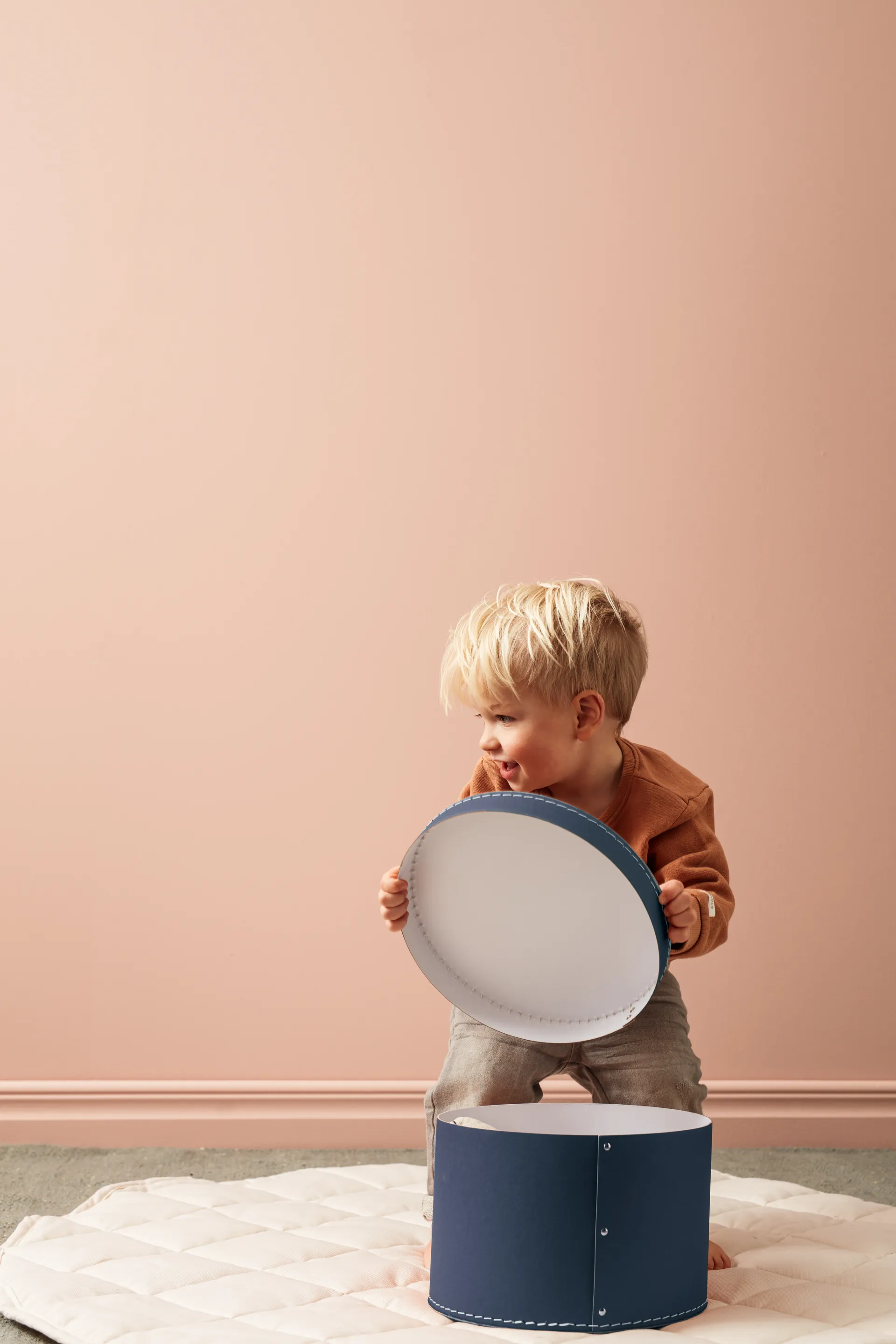 Kid's Base opbergdoos rond 2-delig, Donkerblauw Kid's Concept