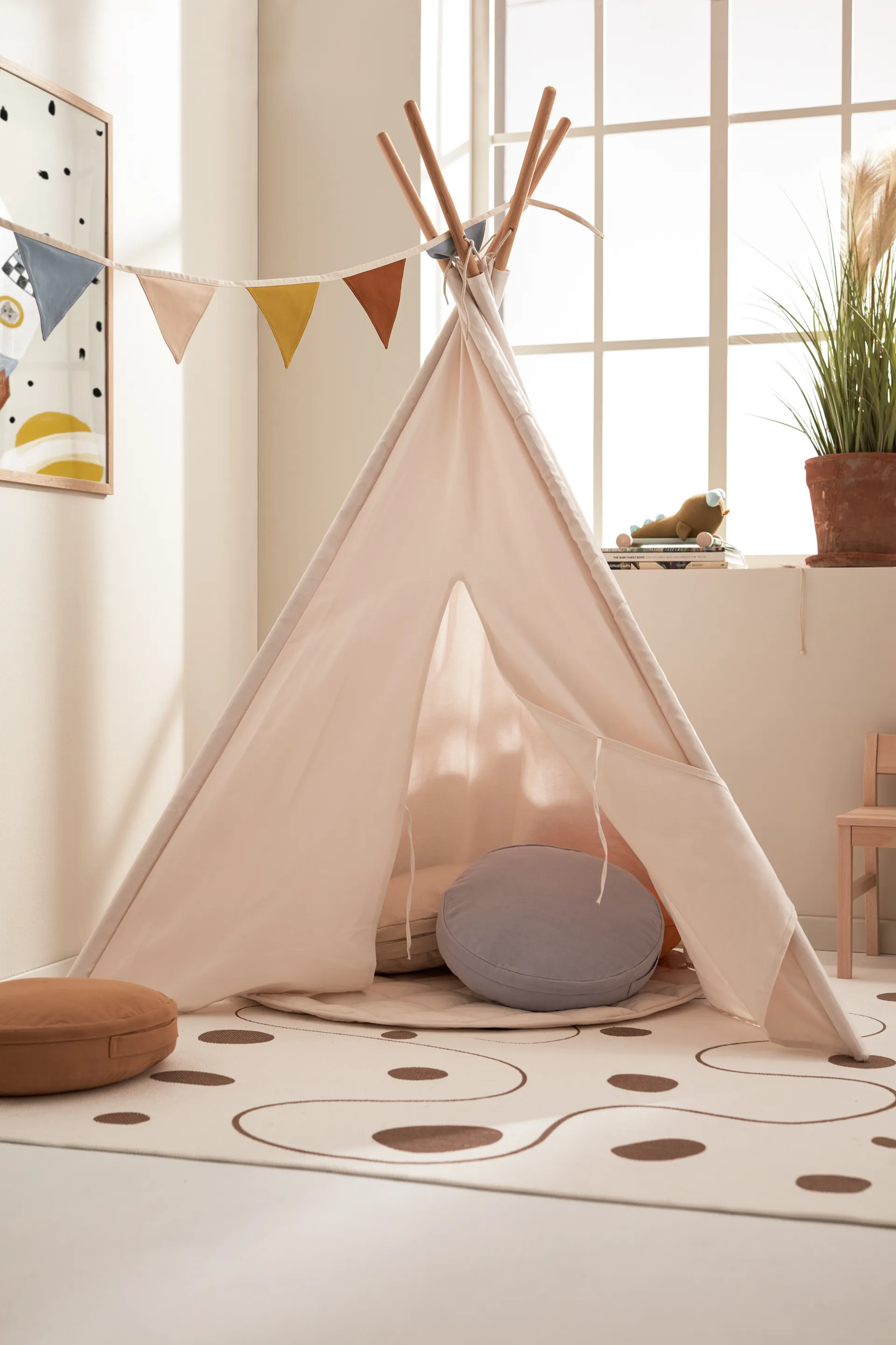 Kid's Base vlaggetjes, bruin Kid's Concept