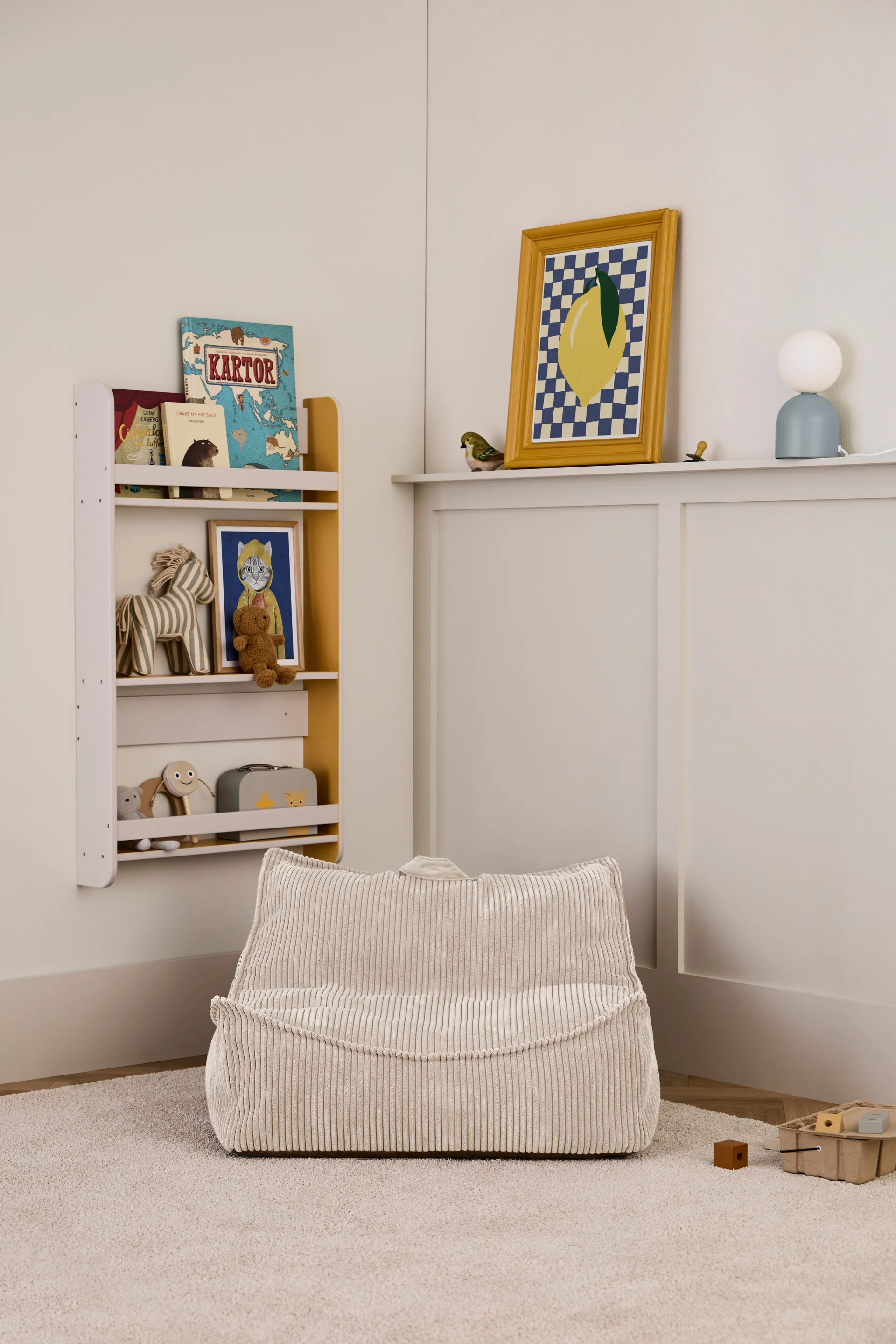 Kid's Base zitzak, Naturelwit Kid's Concept
