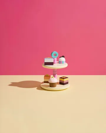 Kid's Concept taartplateau met taartjes - 9 delen - Kid's Concept