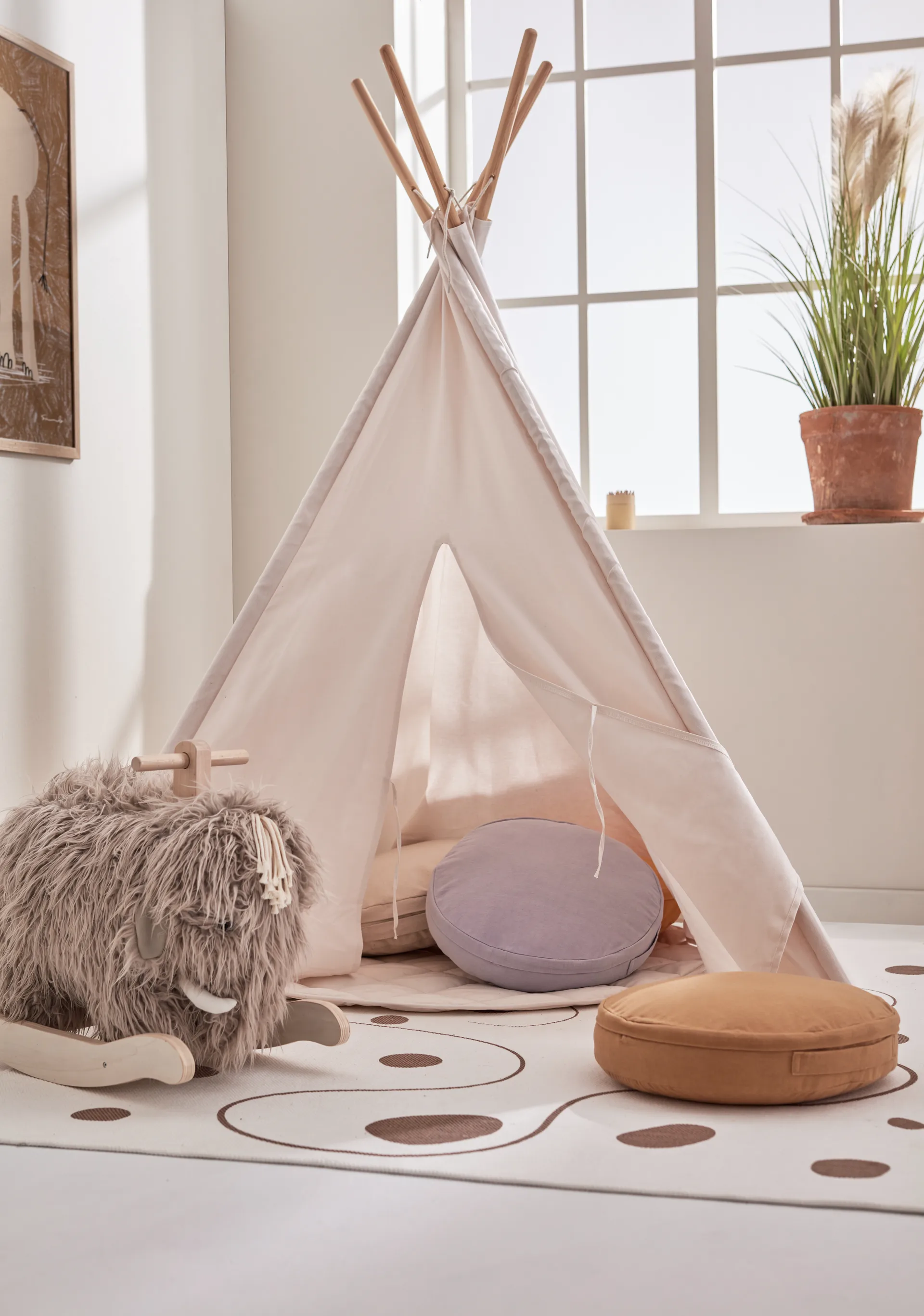 Neo schommelpaard mammoet, Grijs Kid's Concept