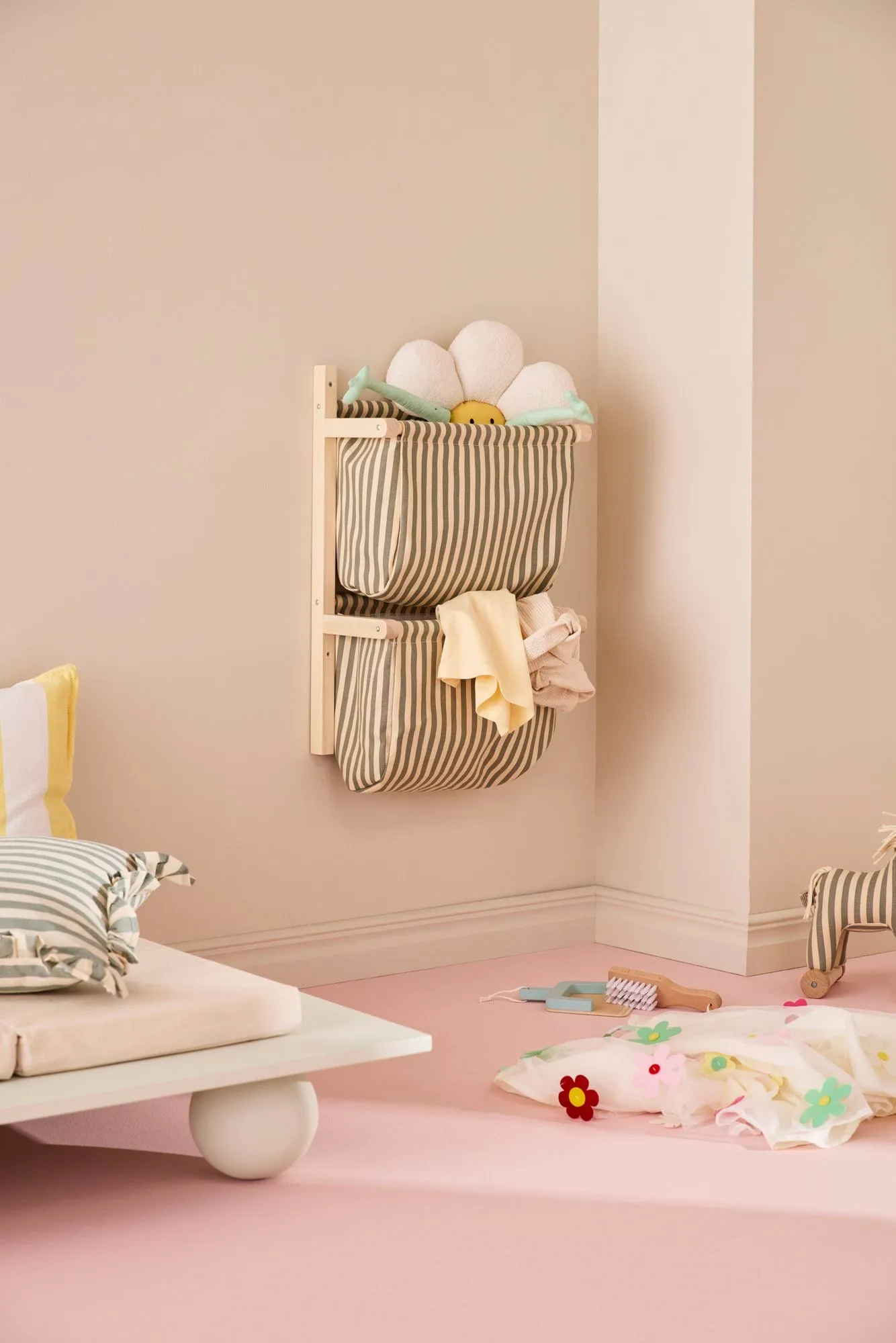 Opbergmand rand, Groen, 40x19x60 cm Kid's Concept