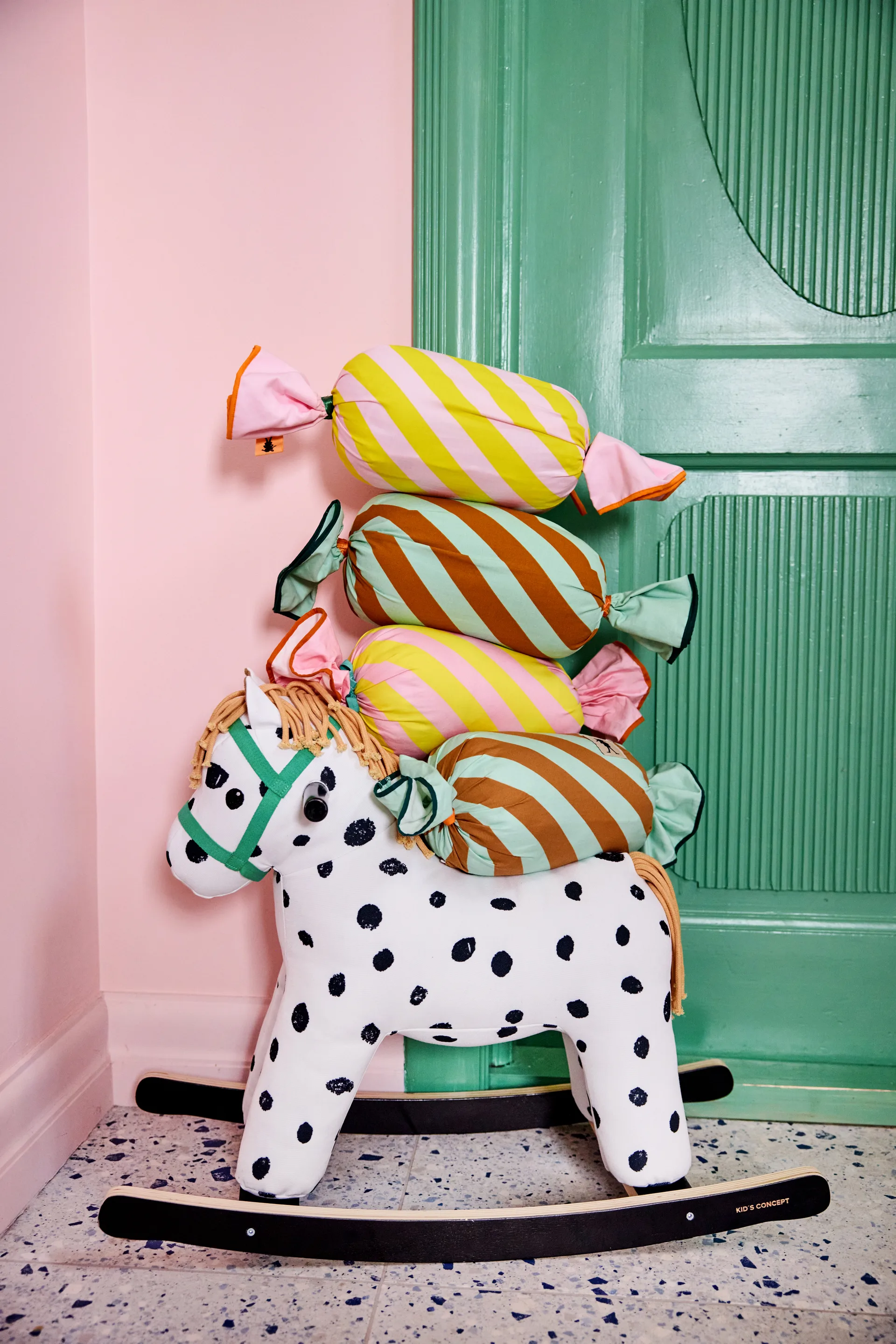 Pippi caramel kussen, Groen Kid's Concept