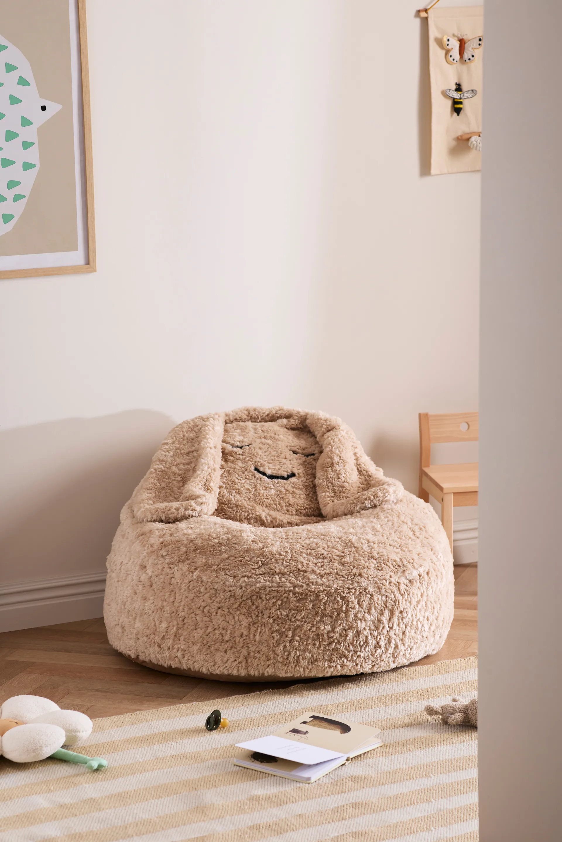 Snuggle zitzak, Beige, Ø80x50 cm Kid's Concept