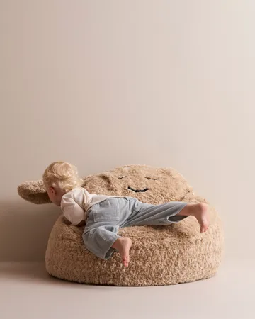Snuggle zitzak - Beige, Ø80x50 cm - Kid's Concept