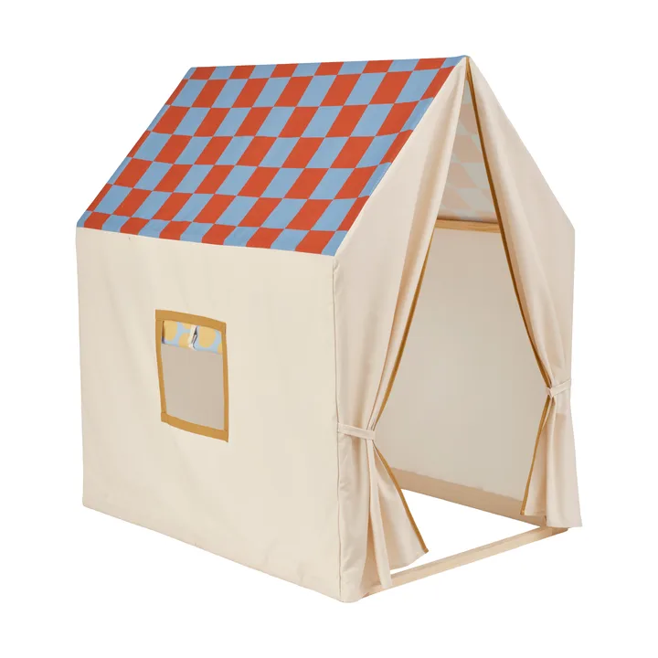Speeltent, 110x80x124 cm - Duifblauw ruit - Kid's Concept
