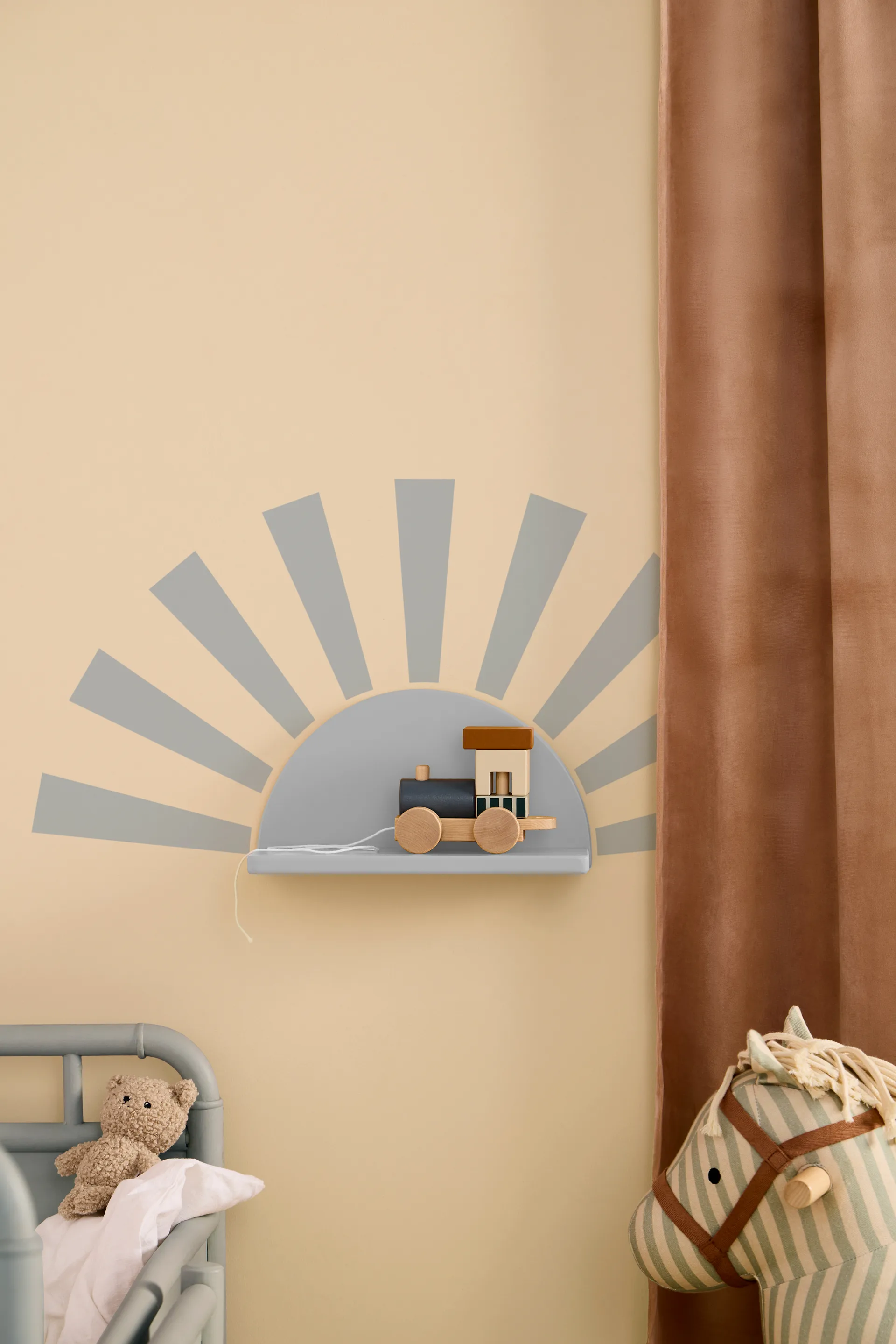 Star plank cirkel incl stickers, Blauw Kid's Concept