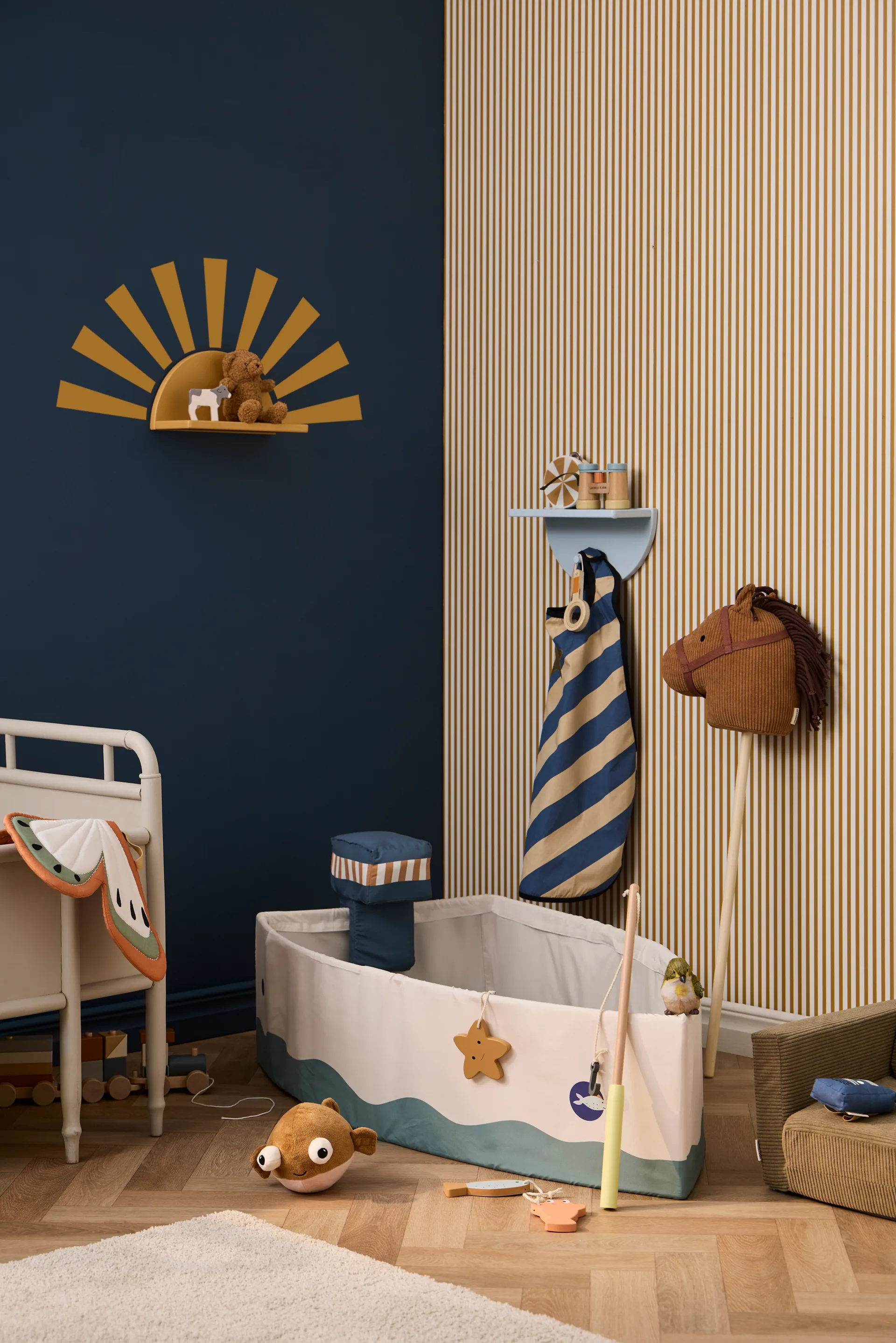 Star plank cirkel incl stickers, Mosterd Kid's Concept