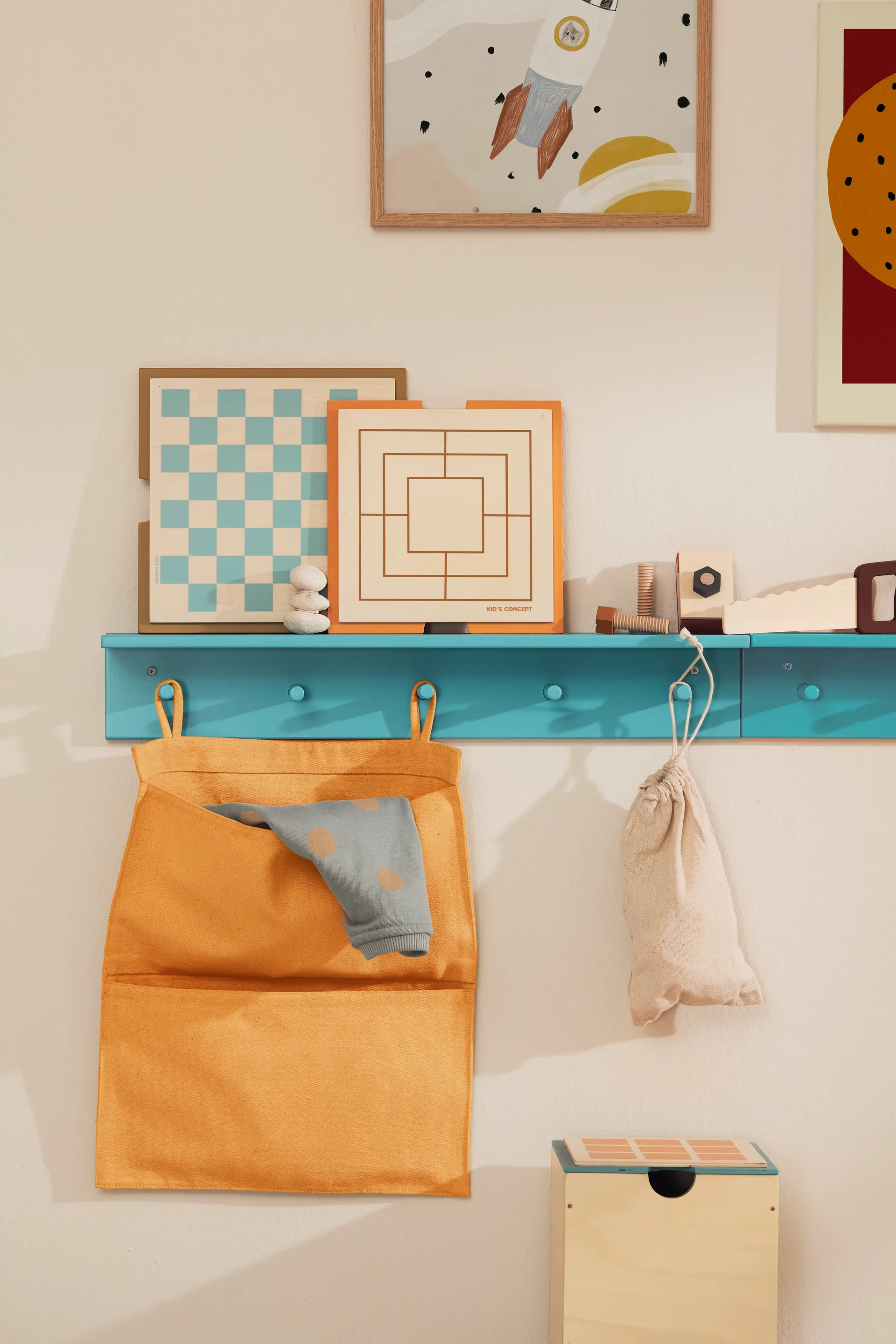Star plank met haken, Turquoise Kid's Concept