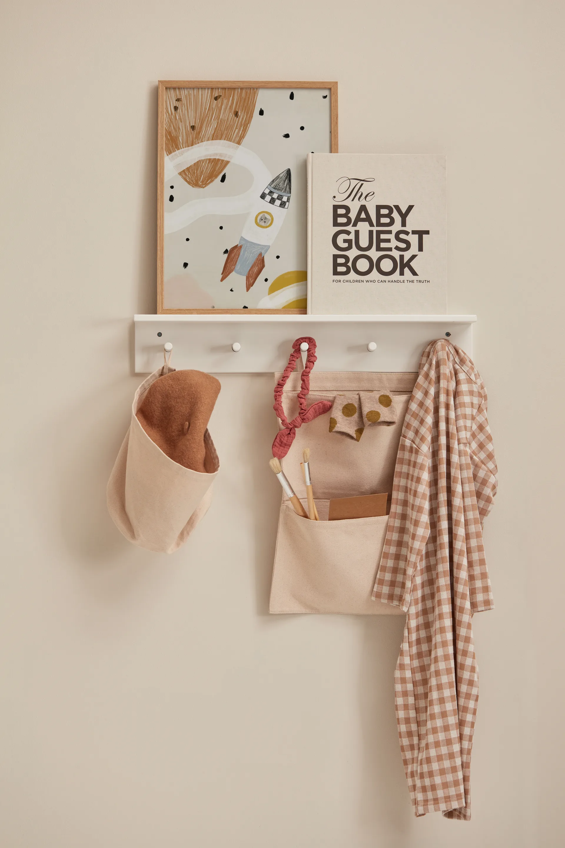 Star plank met haken, Wit Kid's Concept