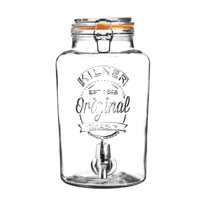 Kilner drankdispenser met tapkraan - Helder-roestvrij staal, 8 L - Kilner