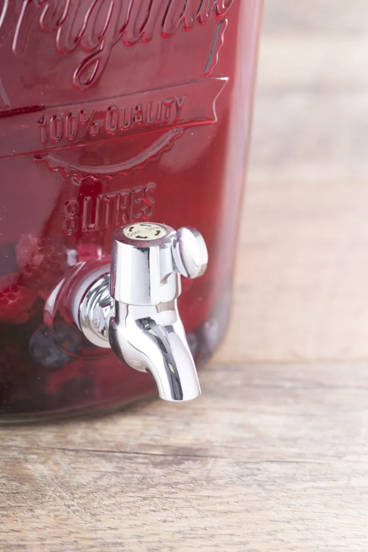 Kilner drankdispenser met tapkraan, Helder-roestvrij staal, 8 L Kilner