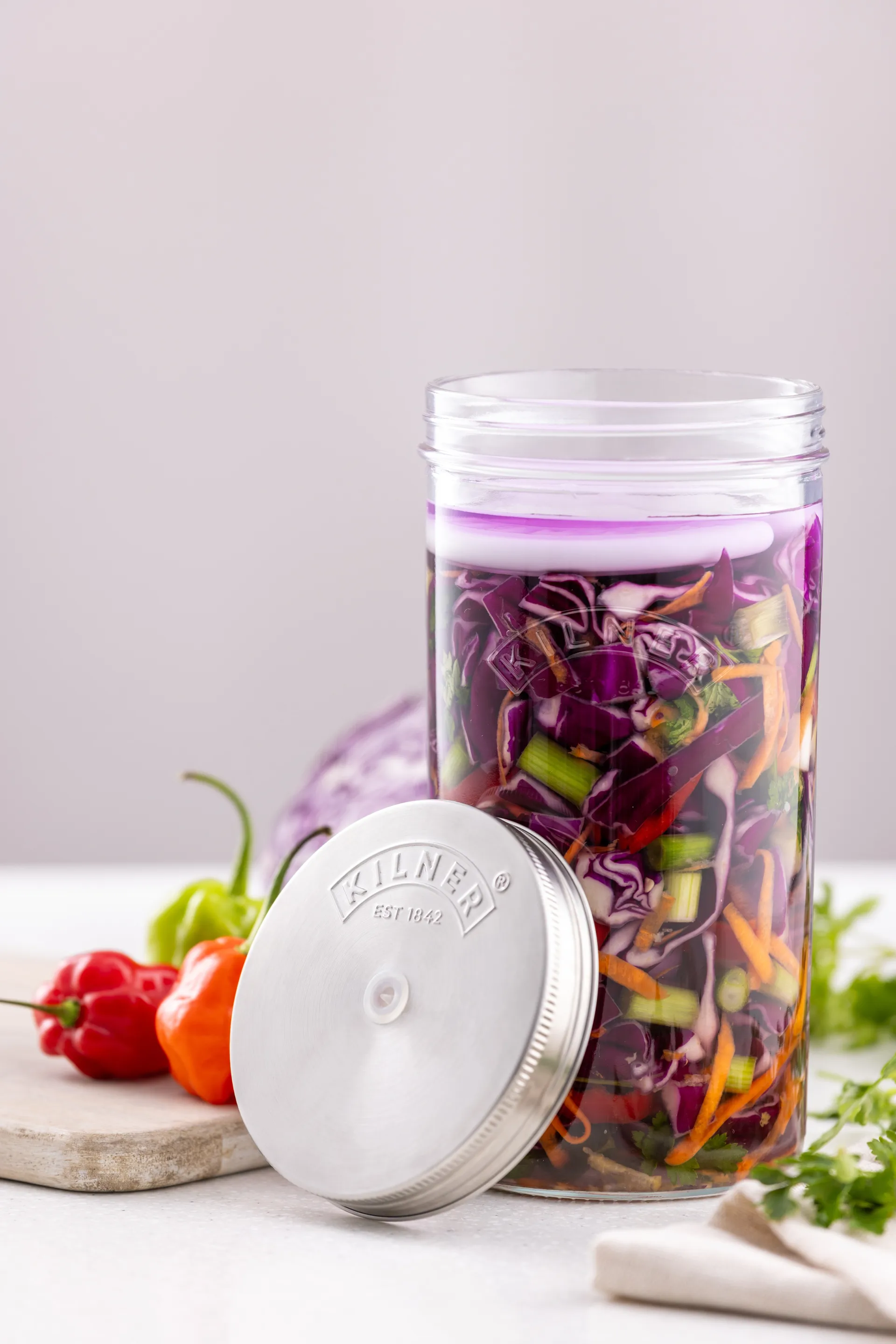Kilner fermentatieset, Helder-roestvrij staal, 1 L Kilner