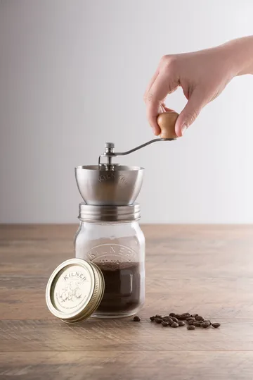 Kilner koffiemolen - Helder-roestvrij staal, 0,5 L - Kilner