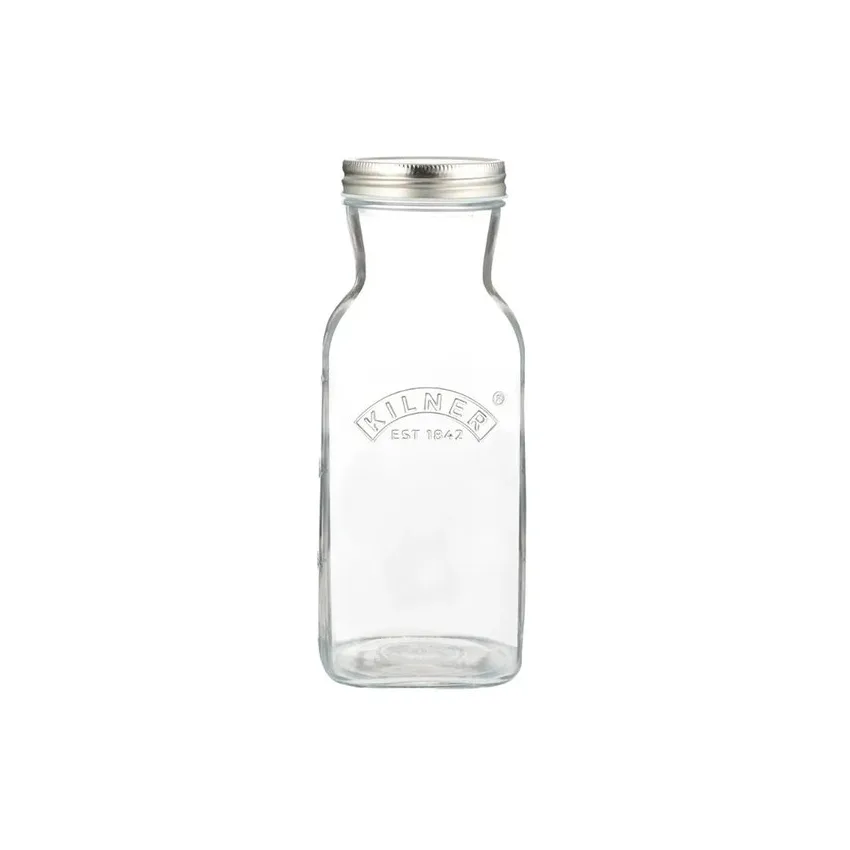Kilner sap- en sausfles, Helder-roestvrij staal, 1 L Kilner