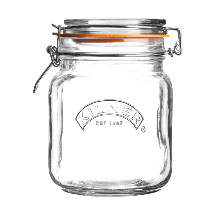 Kilner vierkante weckpot met beugelsluiting - Helder, 1 L - Kilner