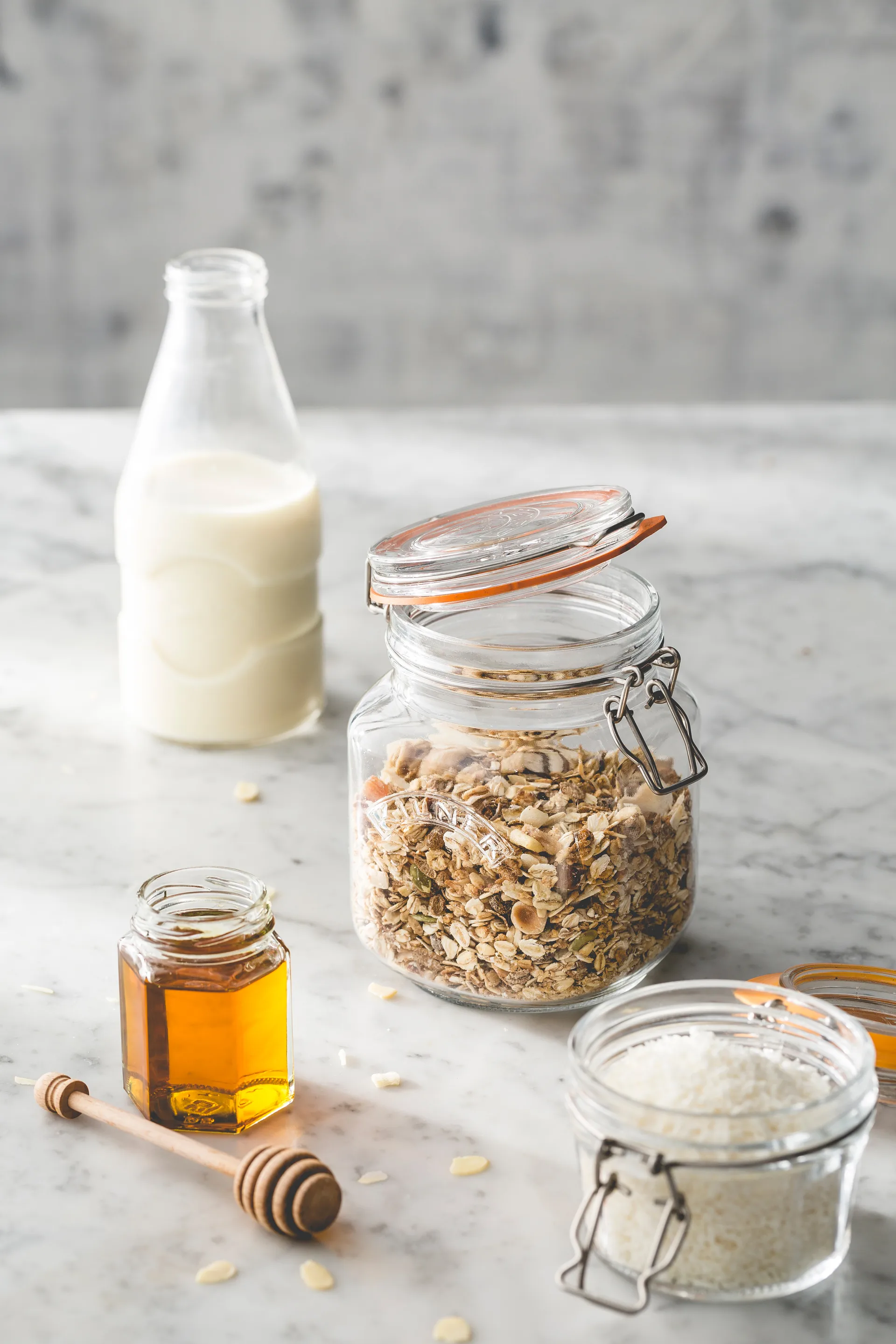 Kilner vierkante weckpot met beugelsluiting, Helder, 1 L Kilner
