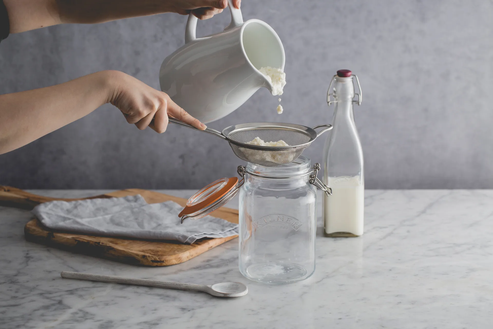 Kilner vierkante weckpot met beugelsluiting, Helder, 1,5 L Kilner