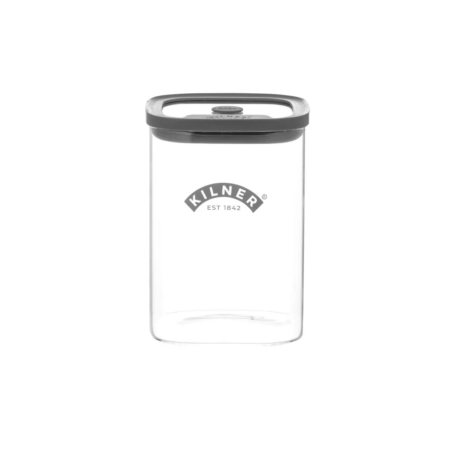 Kilner vierkante weckpot met beugelsluiting, Helder-roestvrij staal, 3 L Kilner