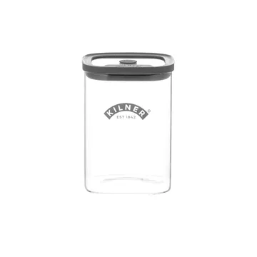Kilner vierkante weckpot met beugelsluiting - Helder-roestvrij staal, 3 L - Kilner