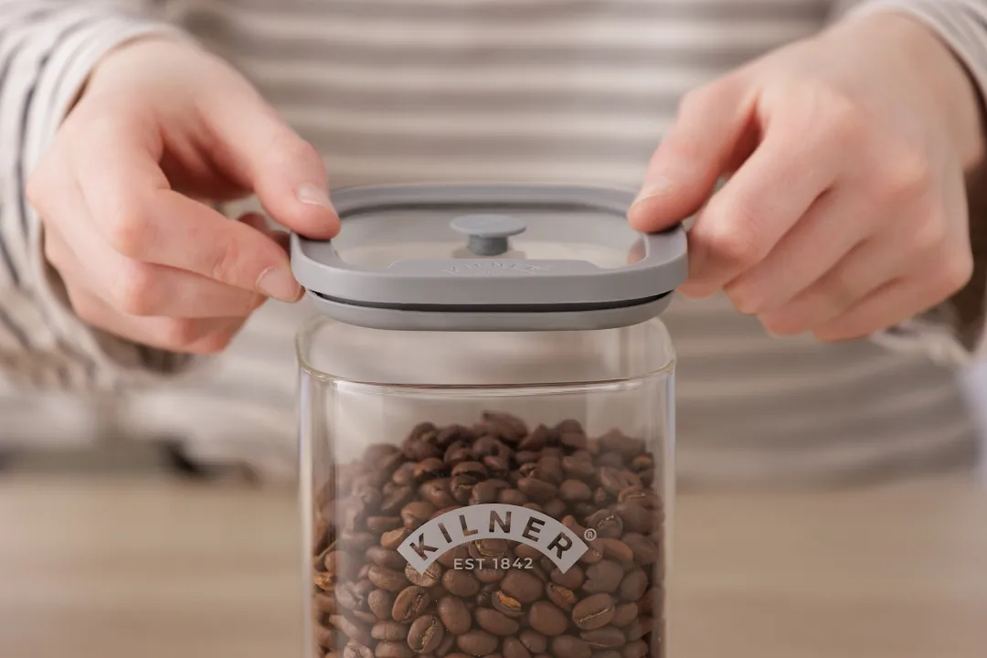 Kilner vierkante weckpot met beugelsluiting, Helder-roestvrij staal, 3 L Kilner