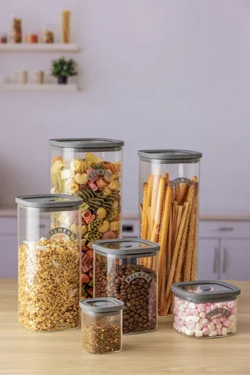 Kilner vierkante weckpot met beugelsluiting - Helder-roestvrij staal, 3 L - Kilner