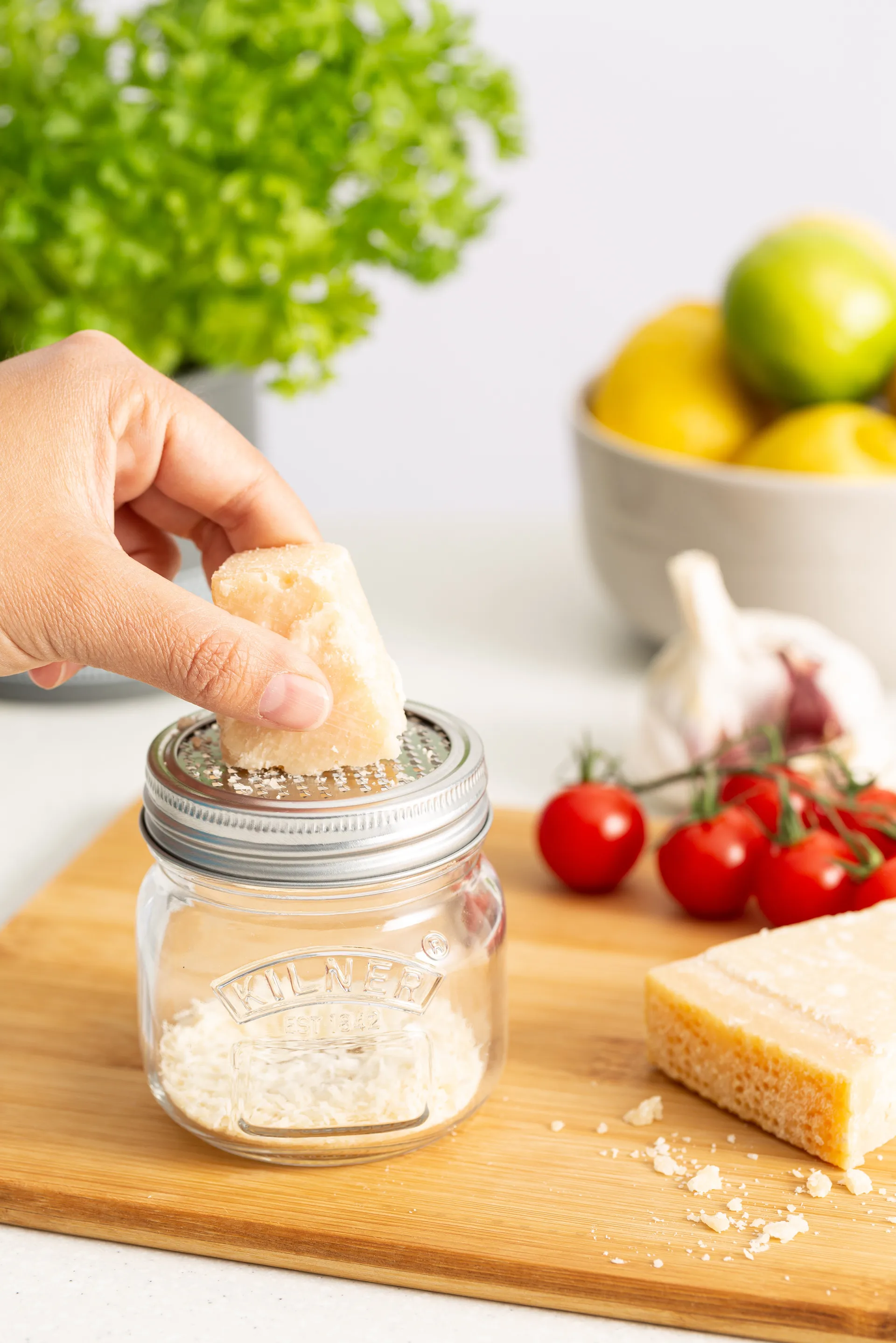 Kilner voorraadpot met raspschijf, Zilver-helder, 250 ml Kilner