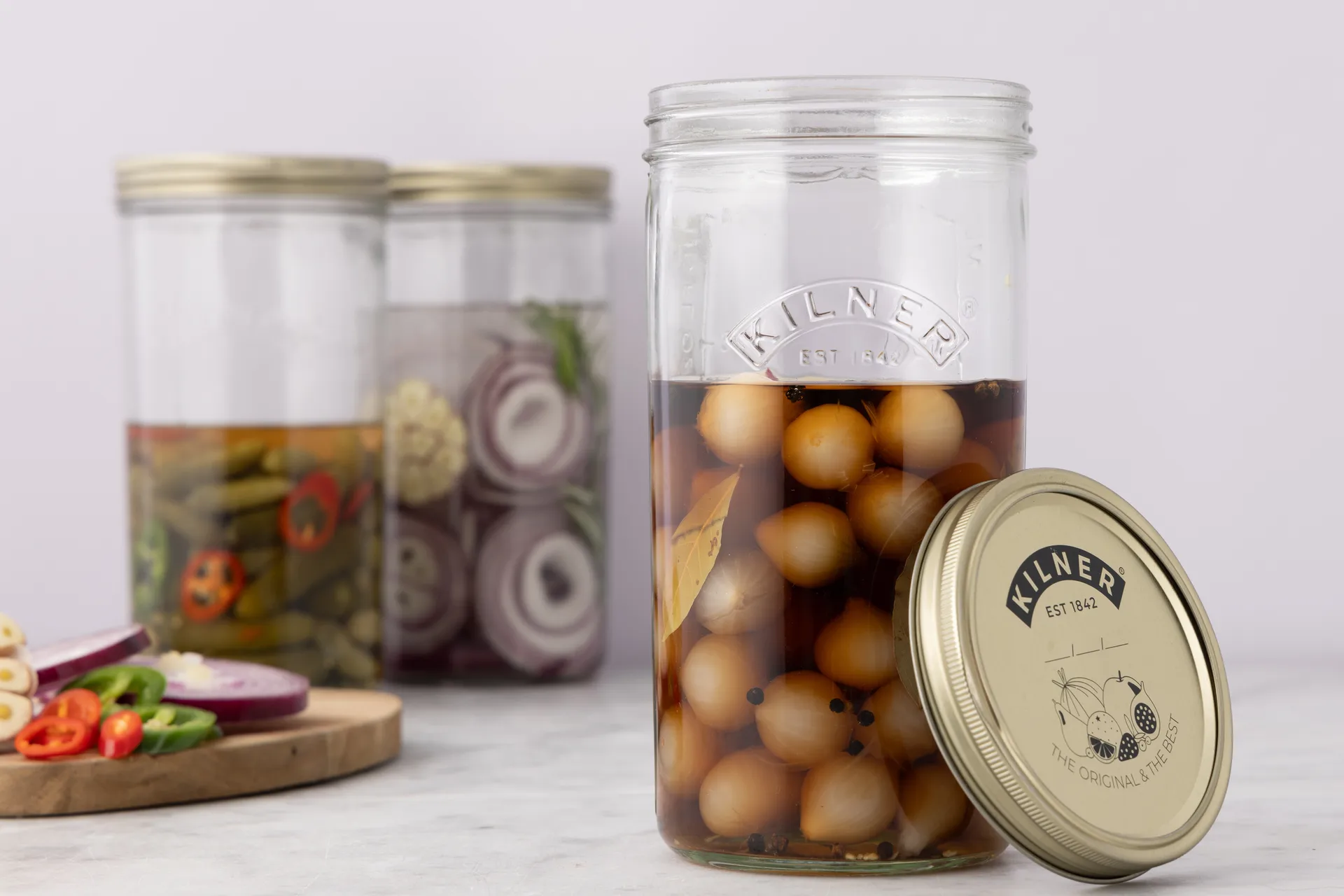Kilner WIDE weckpot, Helder-goud, 1 L Kilner