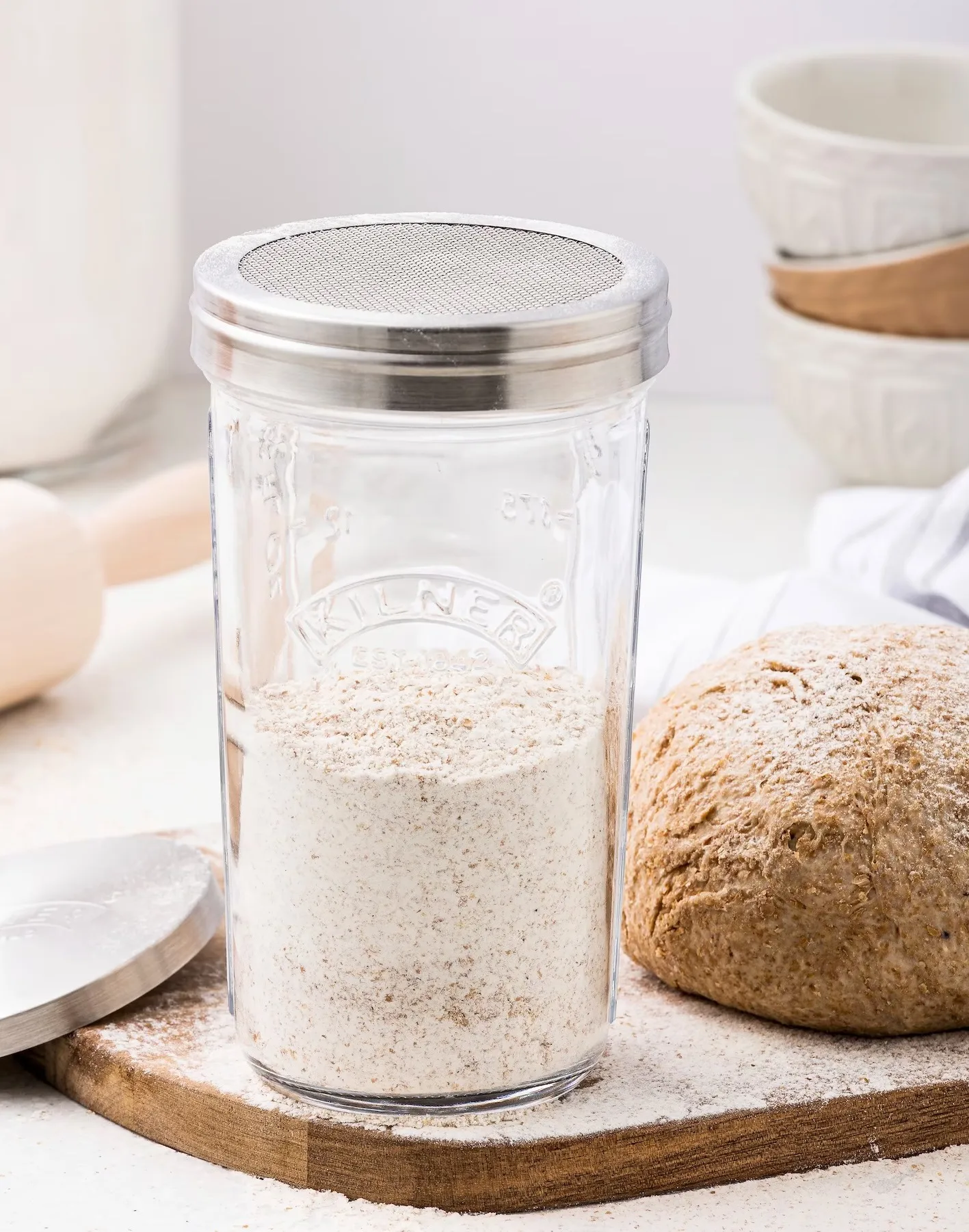 Kilner zeefpot set, Helder-roestvrij staal, 0,5 L Kilner
