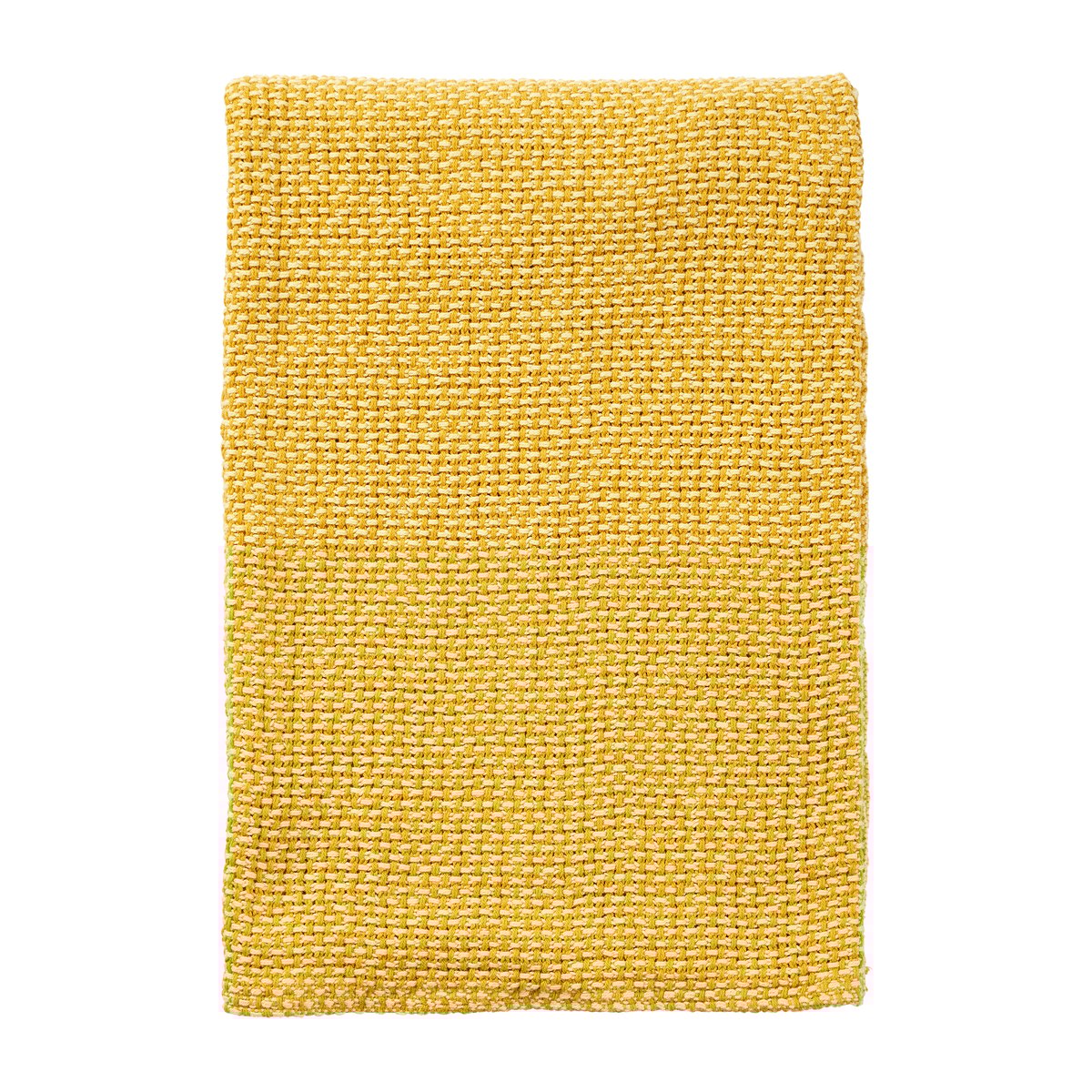Klippan Yllefabrik Basket katoenen deken 130x180 cm Geel