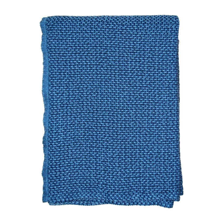 Basket katoenen deken 130x180 cm - Sea blue (blauw) - Klippan Yllefabrik