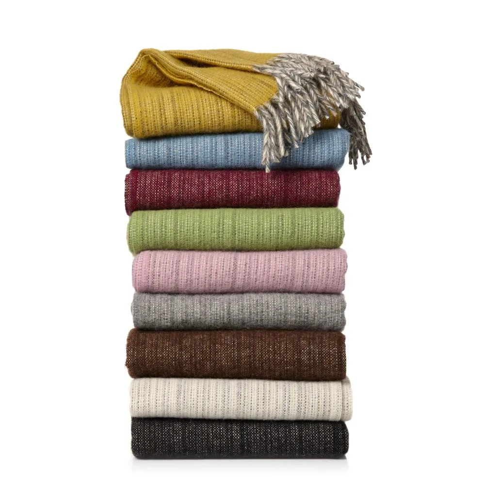 Björk wollen plaid, grijs Klippan Yllefabrik