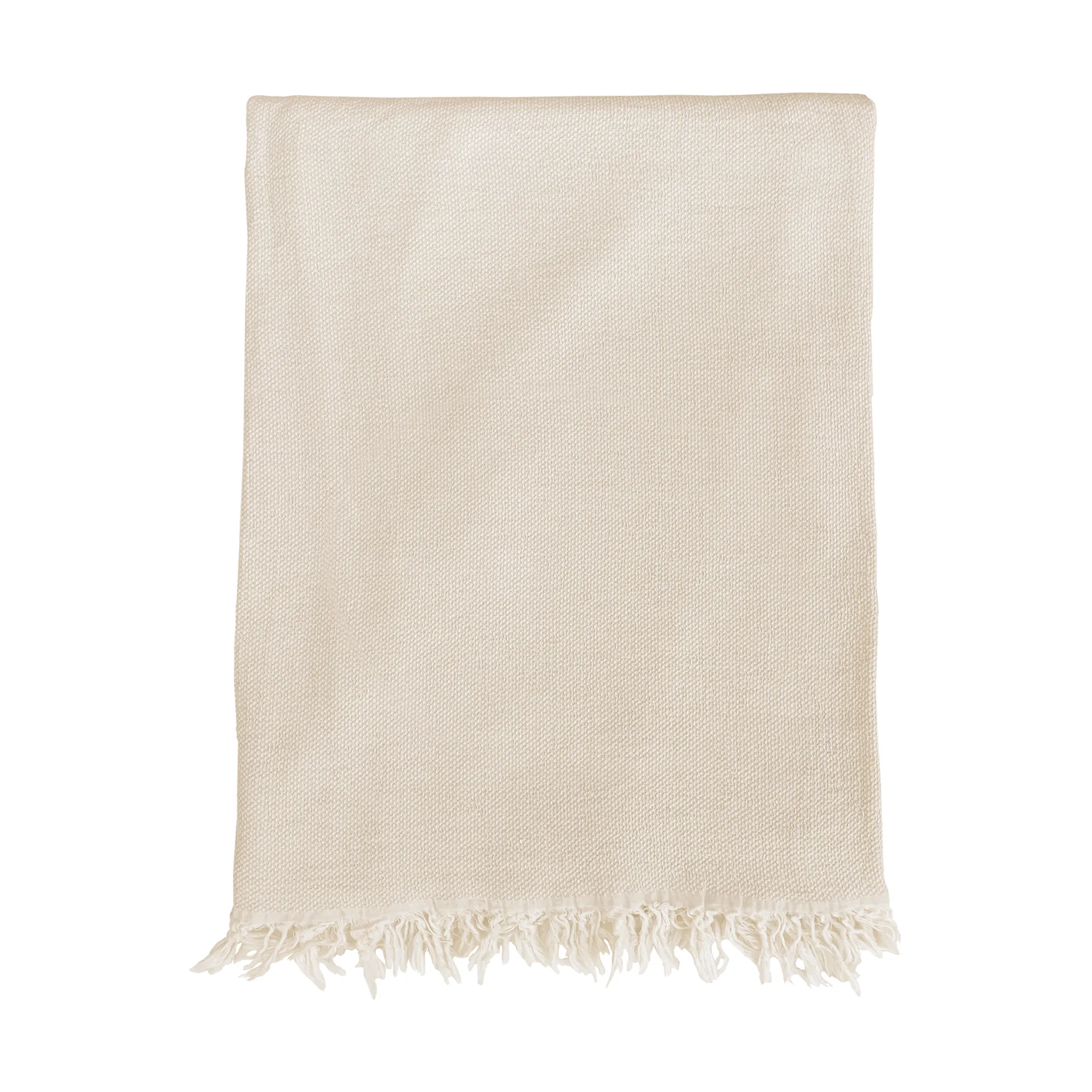 Boheme katoenen plaid 130x170 cm, Beige Klippan Yllefabrik