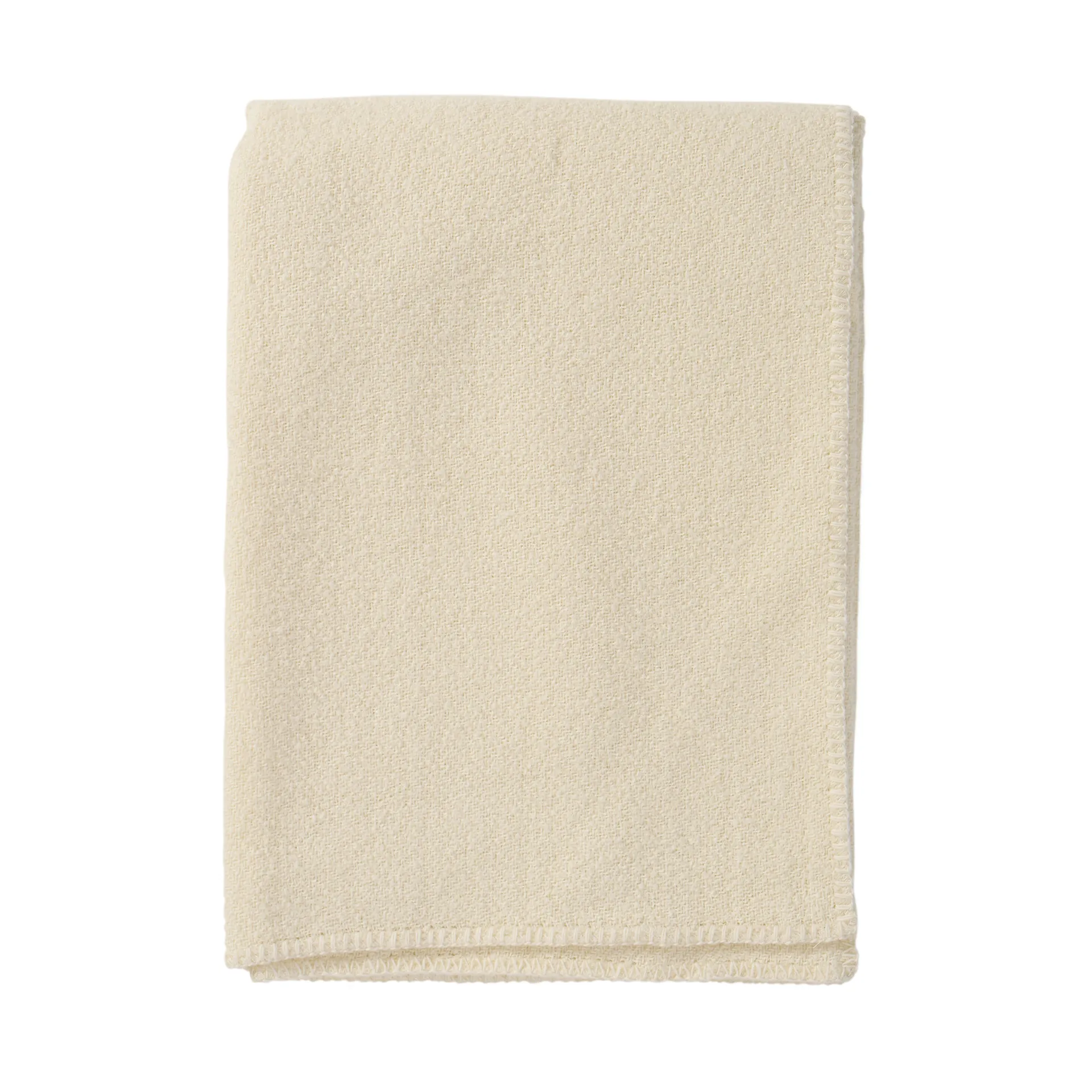 Bouclé wollen deken 140x200 cm, Cream Klippan Yllefabrik