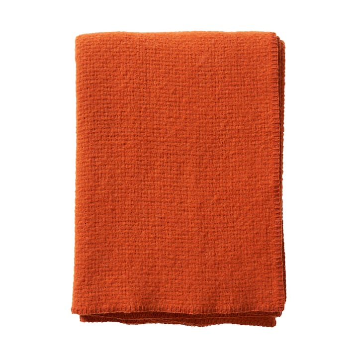 Domino wollen plaid - Oranje - Klippan Yllefabrik