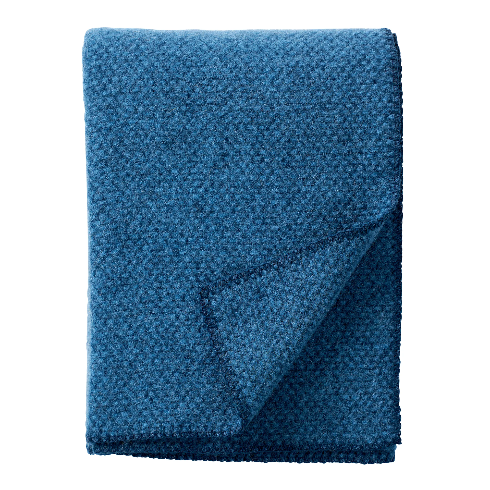 Domino wollen plaid, sea blue Klippan Yllefabrik