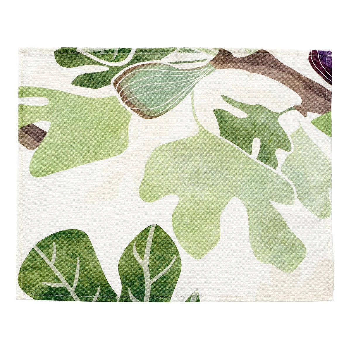 Klippan Yllefabrik Figs placemat Groen-wit | Scandinavisch Interieur | Placemats | Groen