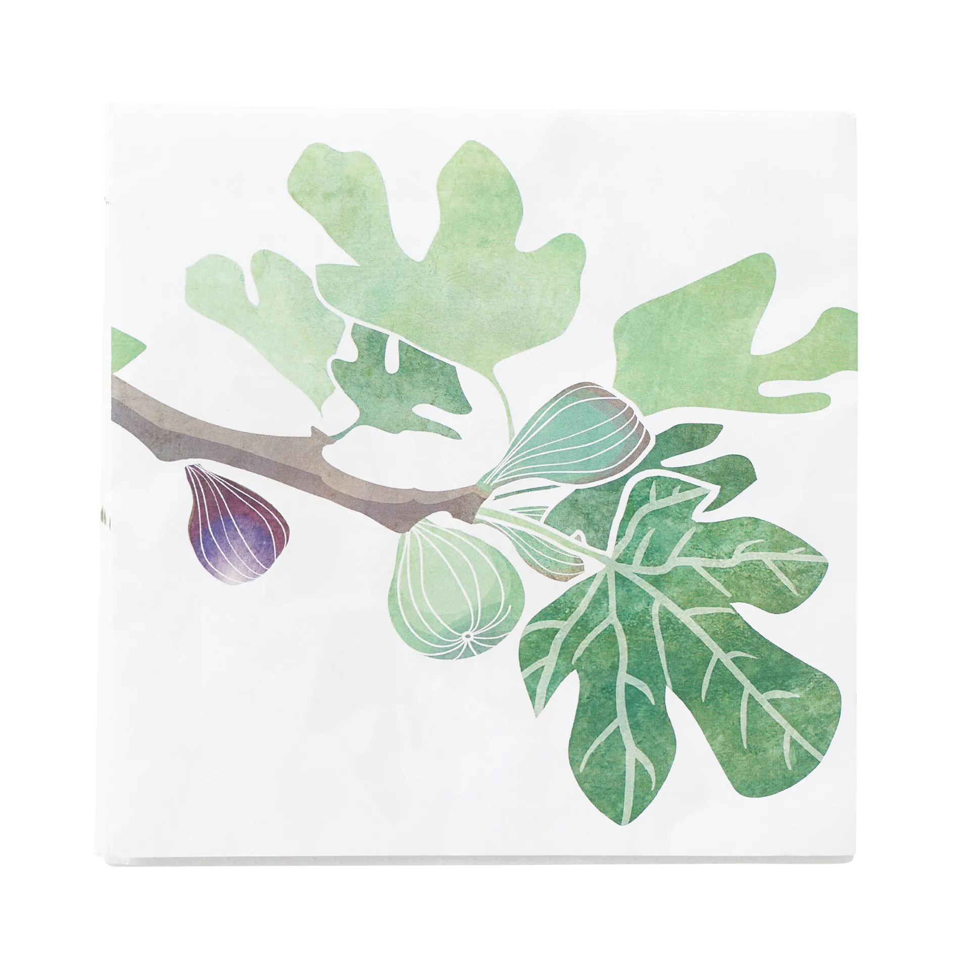 Figs servet 20-pack, Groen-wit Klippan Yllefabrik