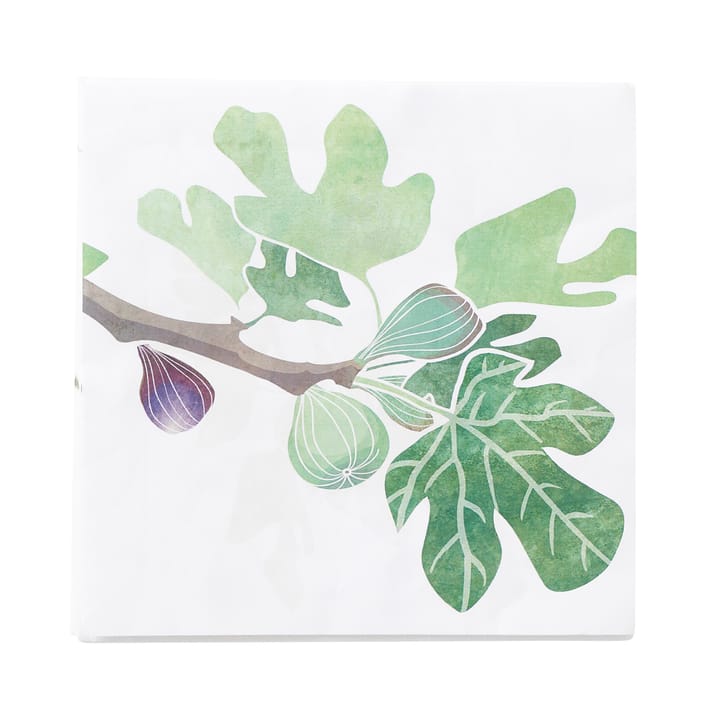 Figs servet 20-pack - Groen-wit - Klippan Yllefabrik