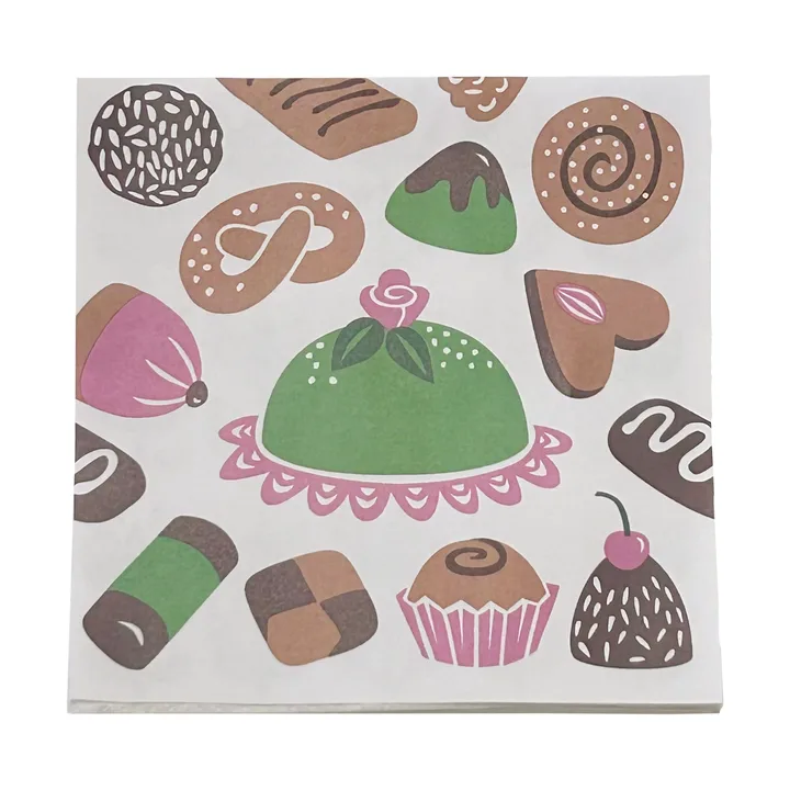 Fika papieren servetten 20-pack - 33x33 cm - Klippan Yllefabrik