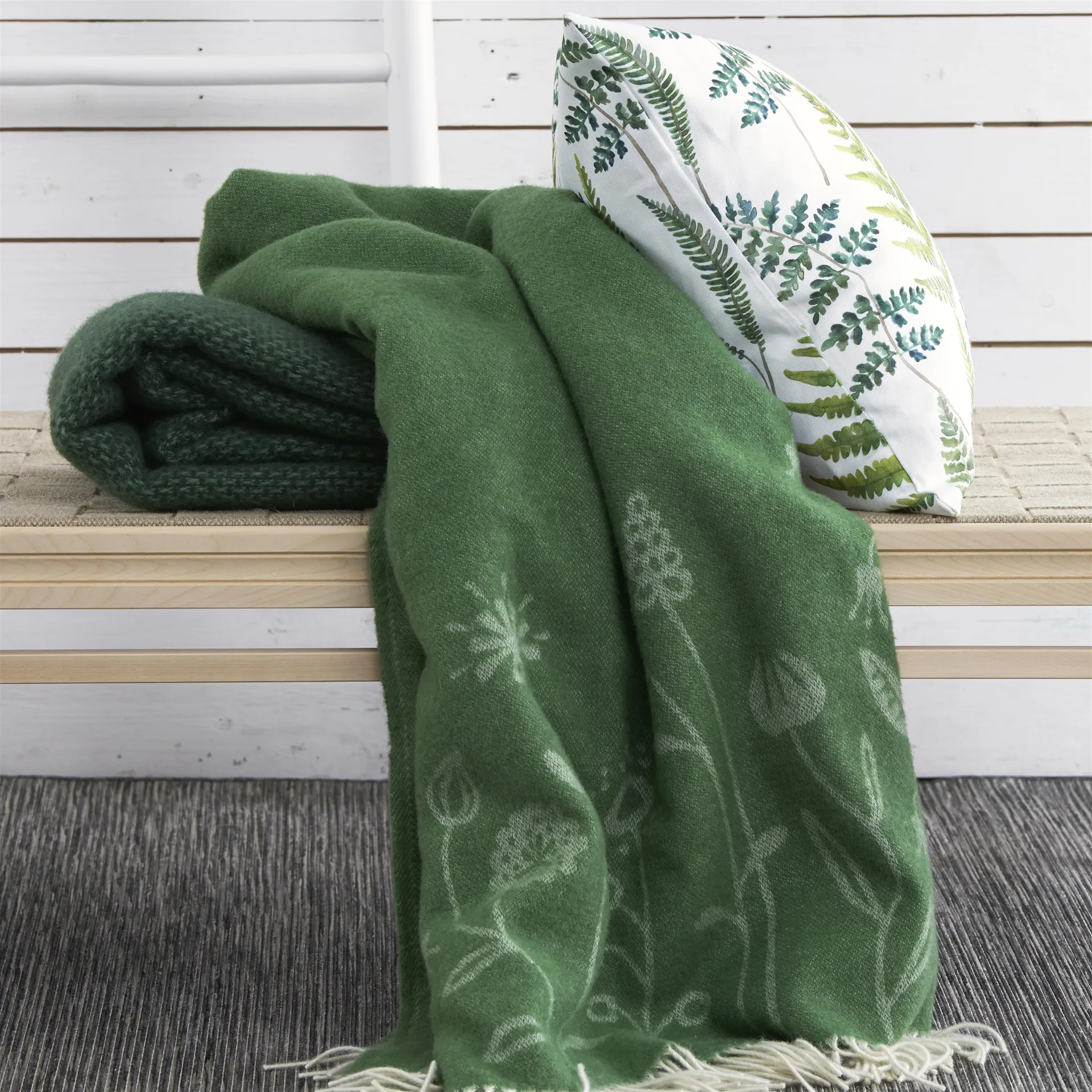 Fräken kussenhoes, wit Klippan Yllefabrik